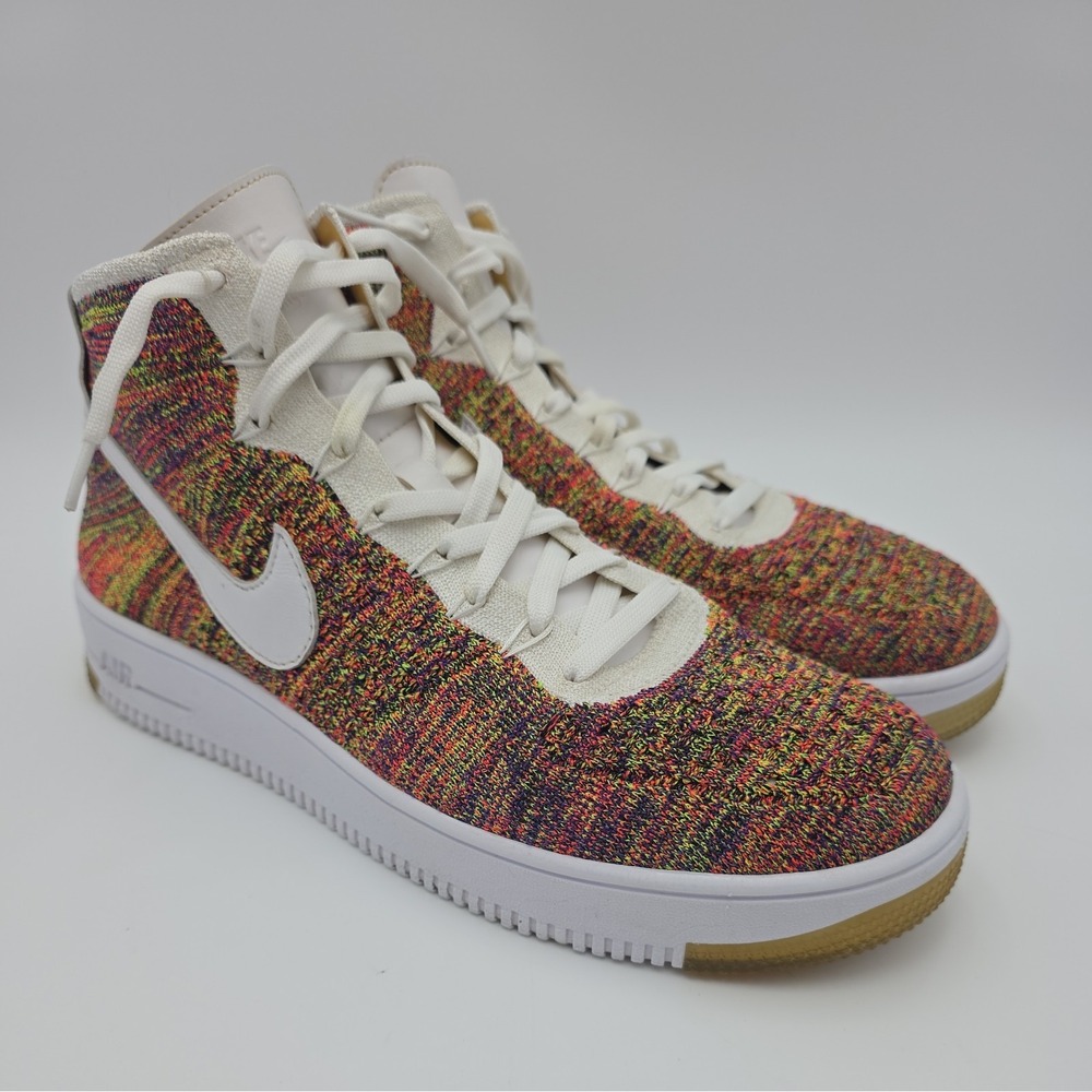 Nike Air Force 1 Ultra Flyknit Mid Mens Sneakers Multicolor/White 817420-700